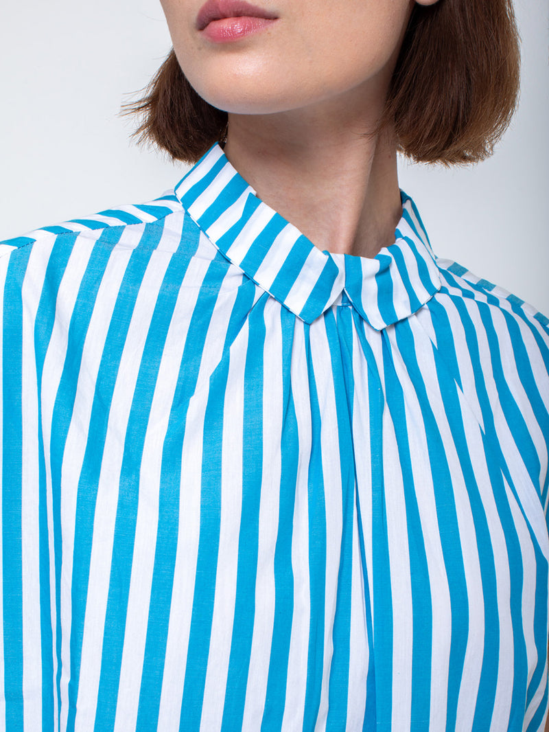 Gallego Desportes - Sleeveless Button Back Cotton Shirt - Verdalina
