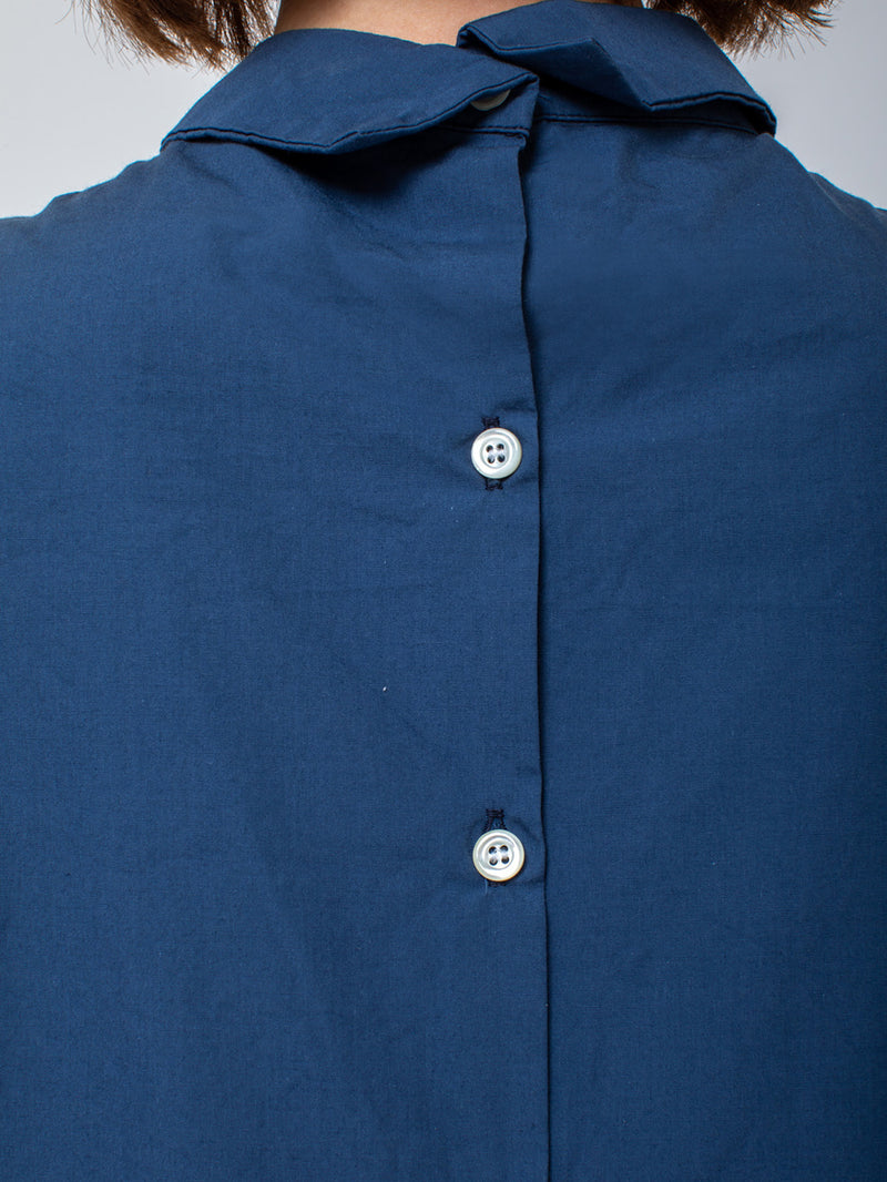 Gallego Desportes - Sleeveless Button Back Cotton Shirt - Verdalina