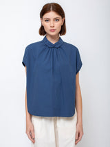Gallego Desportes - Sleeveless Button Back Cotton Shirt - Verdalina