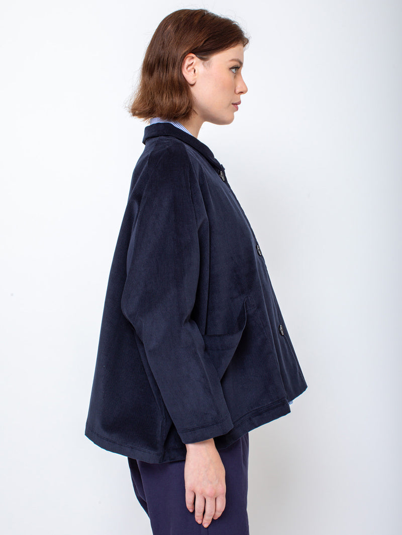 Gallego Desportes - Sunset Corduroy Jacket - Navy - Verdalina