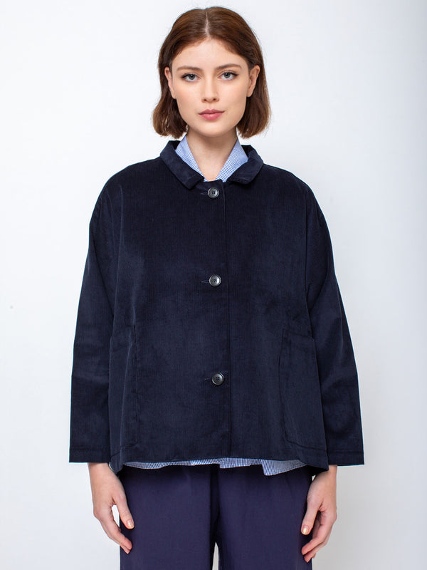 Gallego Desportes - Sunset Corduroy Jacket - Navy - Verdalina