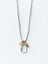 See Real Flowers - Golden Koi Necklace with Aquamarine - Verdalina
