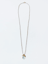 See Real Flowers - Golden Koi Necklace with Aquamarine - Verdalina