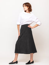 Gonna Carta Needlecord Skirt - Ferro