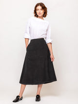 Gonna Carta Needlecord Skirt - Ferro