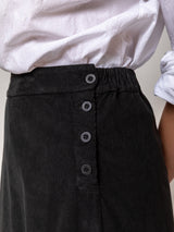 Gonna Carta Needlecord Skirt - Ferro