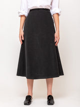 Gonna Carta Needlecord Skirt - Ferro