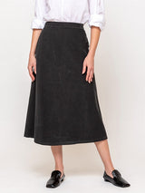 Gonna Carta Needlecord Skirt - Ferro