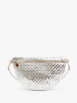 Clare V. - Grande Fanny - Silver Specchio Woven Checker - Verdalina