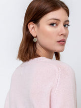 Green Quartz Round Drop Earrings