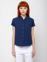 Hannoh Wessel - Sabina Wrinkled Cotton Shirt - Ink - Verdalina