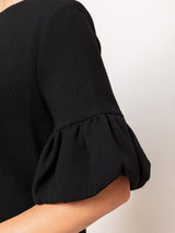 Heavy Georgette Dress - Jet Black