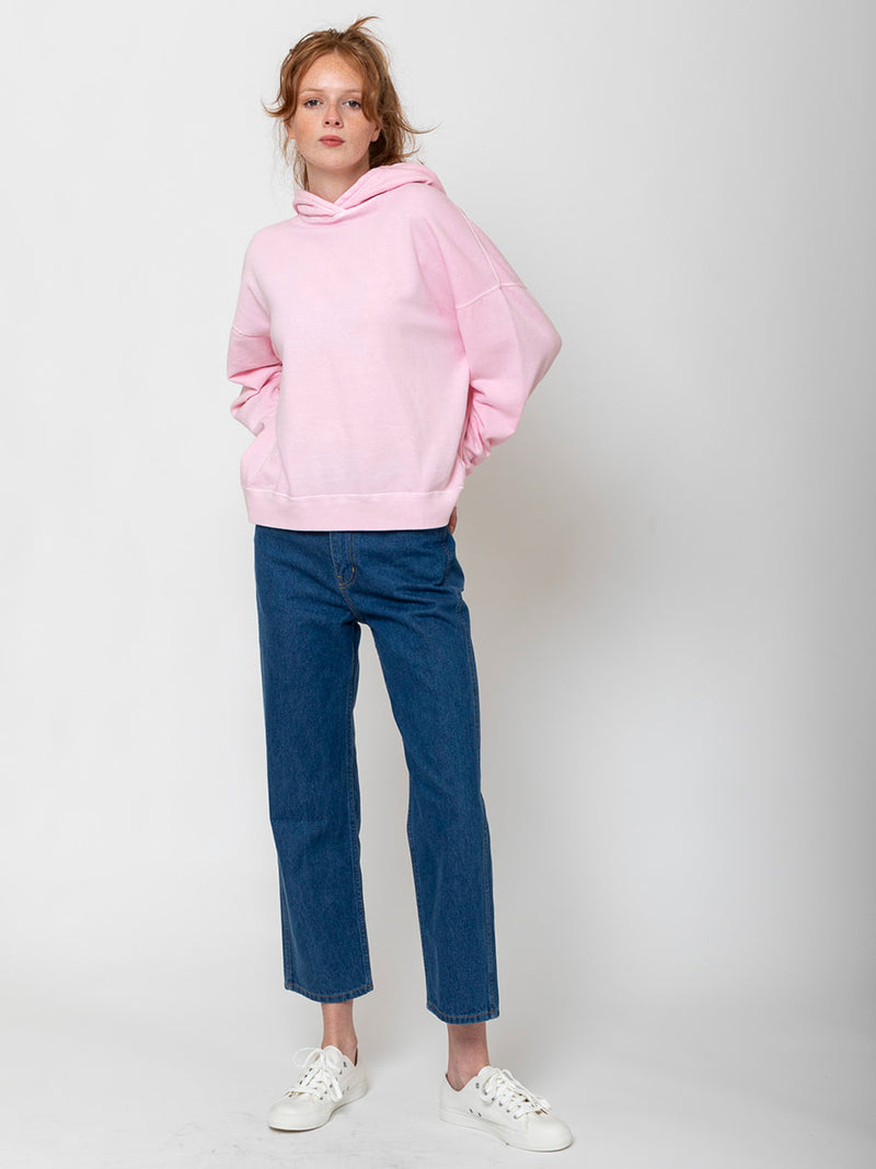 Ichi Antiquites - French Terry Hooded Sweatshirt - Pink - Verdalina
