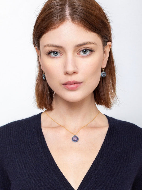 Iolite Quartz Necklace