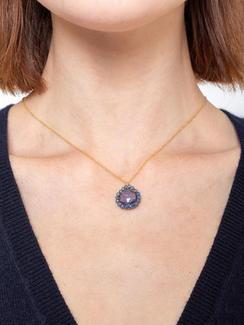 Iolite Quartz Necklace