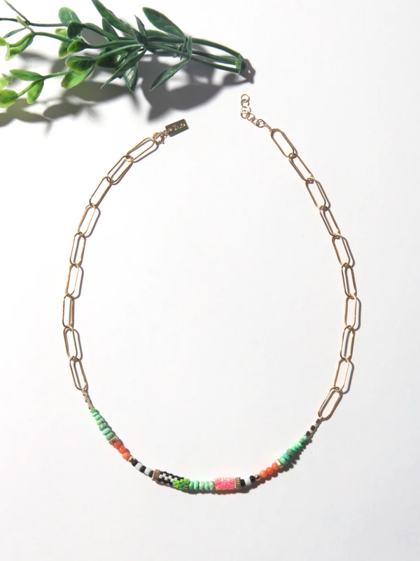 Iwona Ludyga Design - Garden Necklace - Beads on Chain - Verdalina