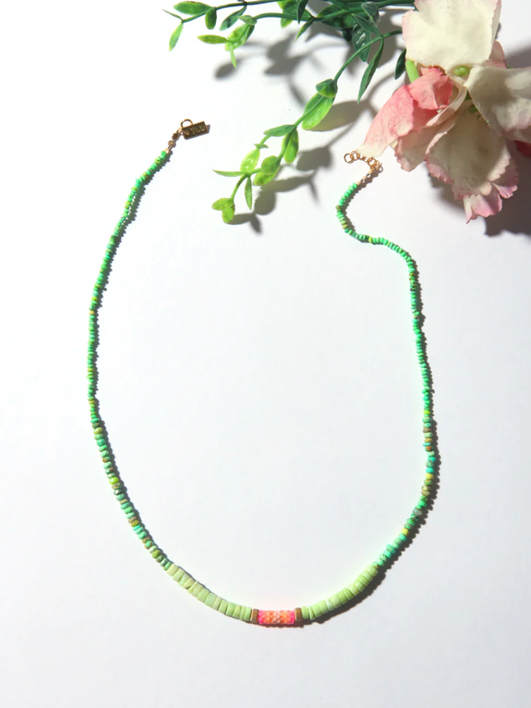 Iwona Ludyga Design - Garden Necklace - Pink Beads - Verdalina