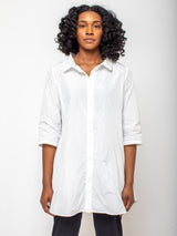 Katharina Hovman - Taffeta Tunic Blouse - White - Verdalina