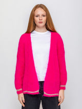 Kris Ana - Open Mohair Cardigan with Metallic Trim - Verdalina