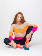 Kris Ana - Stripe Mohair Pullover Sweater - Verdalina