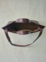 Lihann George - Elli Crushed Grain Leather Bag - Oxidized Brown - Verdalina