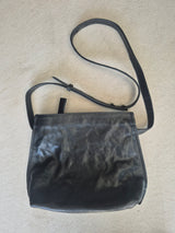 Lihann George - Sieni Crushed Grain Leather Bag - Black - Verdalina