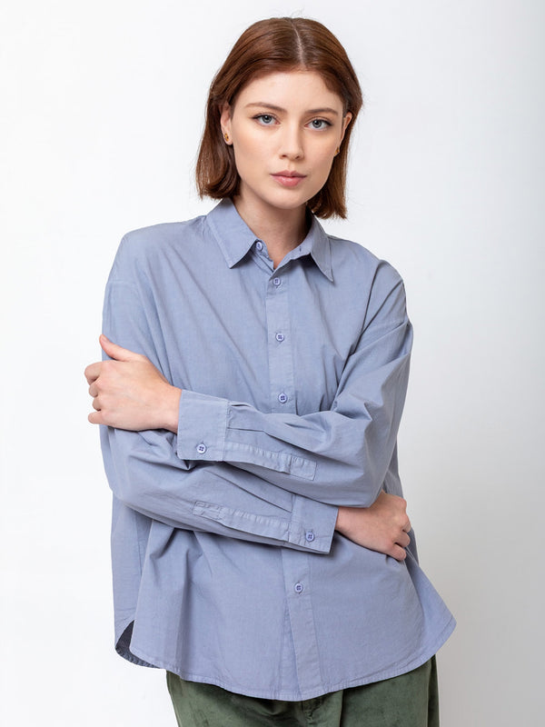 Eolia Button Front Shirt - River