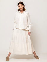 Camicia Tina Needlecord Top - Winter White