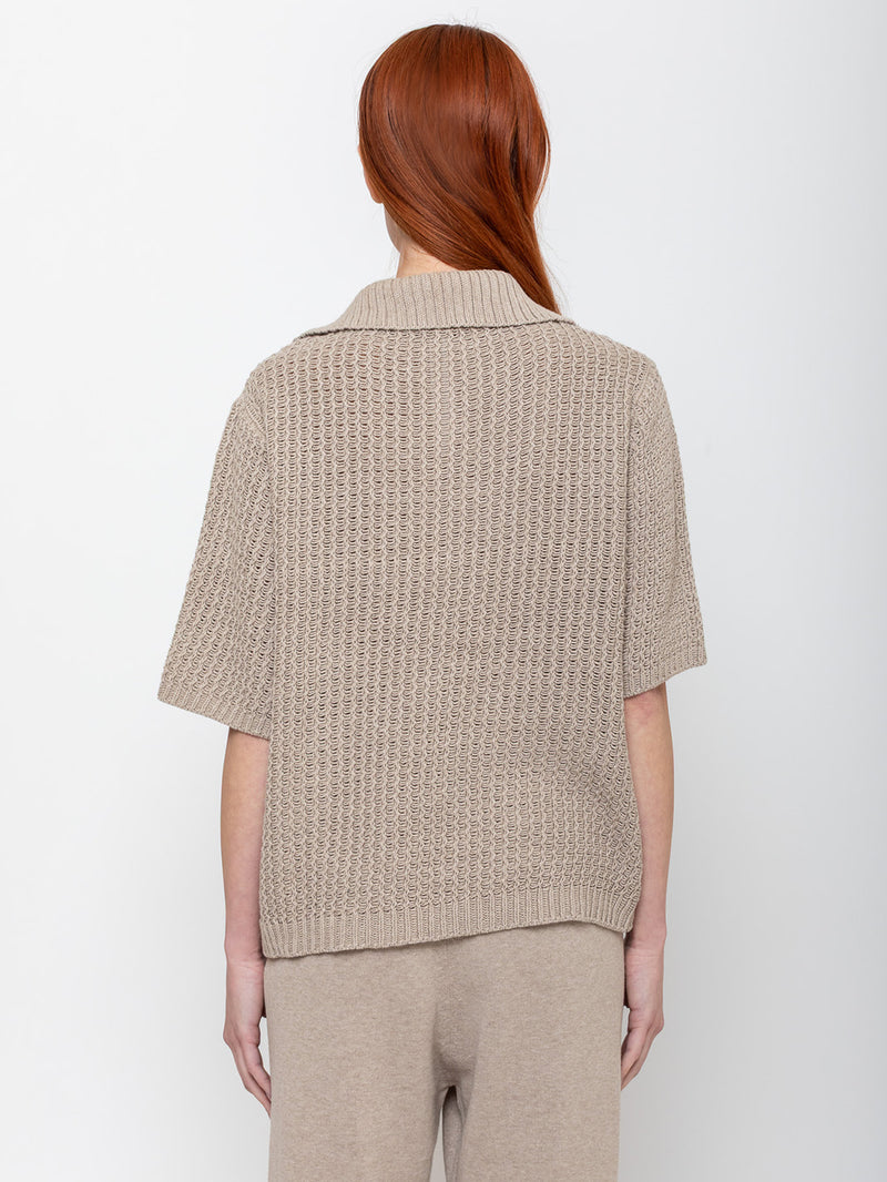 Lauren Manoogian - Rack Polo Top - Sisal - Verdalina