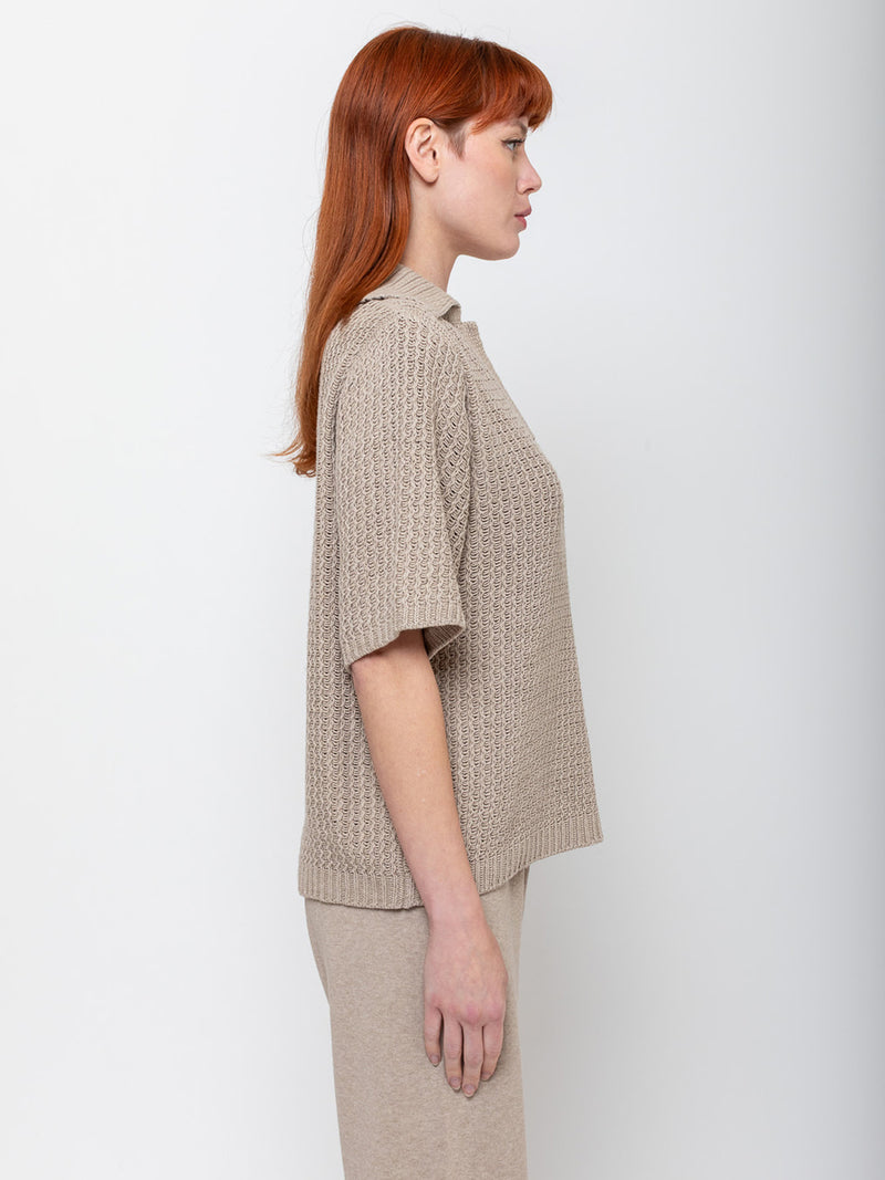 Lauren Manoogian - Rack Polo Top - Sisal - Verdalina