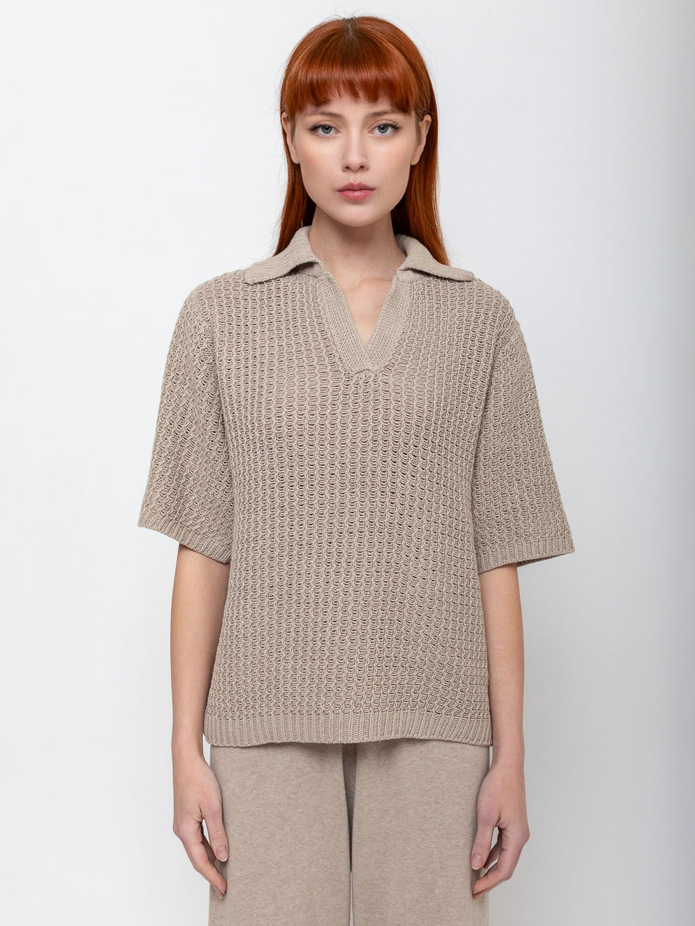 Lauren Manoogian | Rack Polo Top - Sisal | Verdalina