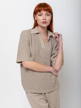Lauren Manoogian - Rack Polo Top - Sisal - Verdalina