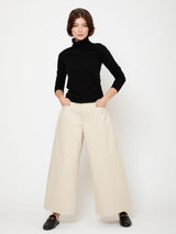 Lightweight Cotton Turtleneck - Black