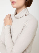 Lightweight Cotton Turtleneck - Grey