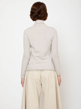 Lightweight Cotton Turtleneck - Grey