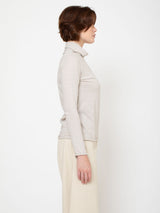 Lightweight Cotton Turtleneck - Grey