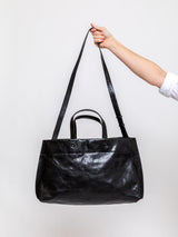 Lihann George - Elli Crushed Grain Leather Bag - Black - Verdalina