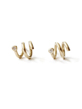 Linn - Coiled Diamond Studs - 14k Yellow Gold - Verdalina