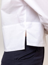 Long Sleeve Button Shirt - White Poplin