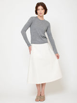 Long Sleeve Cashmere Sweater - Grey