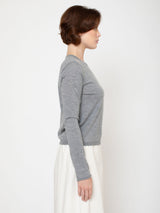Long Sleeve Cashmere Sweater - Grey