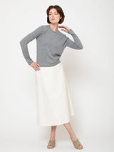 Long Sleeve Cashmere Sweater - Grey