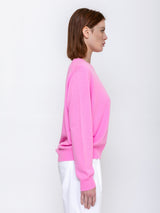 Allude - Long Sleeve Cashmere Sweater - Plastic Pink - Verdalina