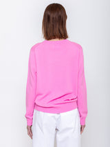 Allude - Long Sleeve Cashmere Sweater - Plastic Pink - Verdalina