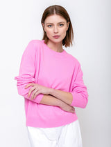 Allude - Long Sleeve Cashmere Sweater - Plastic Pink - Verdalina