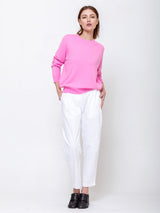 Allude - Long Sleeve Cashmere Sweater - Plastic Pink - Verdalina