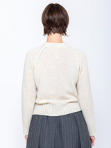 M J Watson - Round Neck Pullover Sweater - Natural - Verdalina
