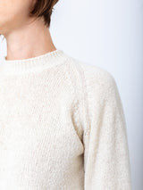 M J Watson - Round Neck Pullover Sweater - Natural - Verdalina