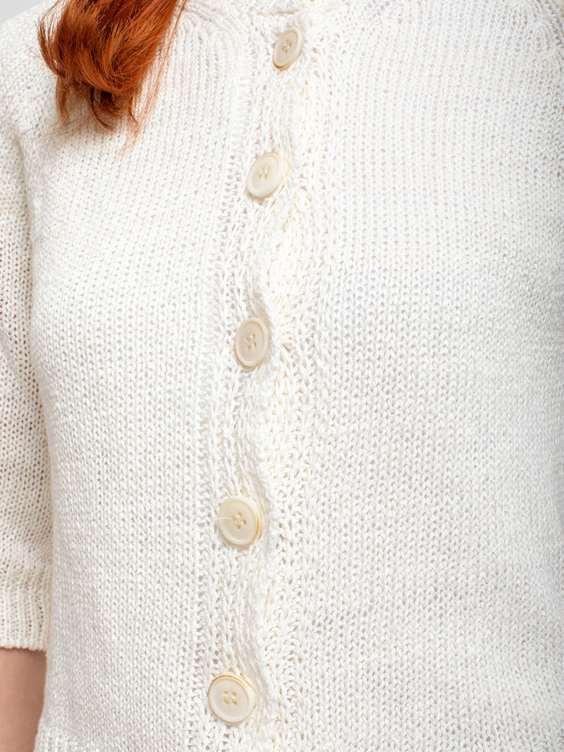 M J Watson - Linen Cardigan - Verdalina