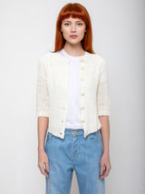 M J Watson - Linen Cardigan - Verdalina